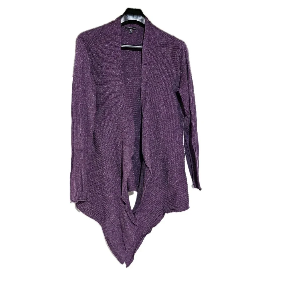 Eileen Fisher Sweater Cardigan Women's M Purple Long Sleeve Open Front - Picture 2 of 10